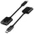 Avizar Adaptateur Audio et Charge USB Type C vers USB-C et Jack 3.5mm Femelle Noir