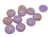 10 PERLES STRASS CABOCHON Rond à coller acrylique Violet Or 12 mm - Dos Plat - Creation Diy