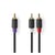 Nedis Câble Audio pour Subwoofer RCA Mâle vers 2 RCA Mâle 3m Gris anthracite