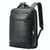 Sac À Dos Ordinateur Grande Capacité Cuir Véritable Avec Ports USB Type-C Noir YONIS
