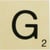 Grande lettre en bois façon scrabble 10 cm Lettre G