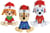 Lot de 3 peluches Pat'Patrouille - Version Noël - JEMINI