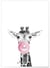 Affiche Bulle de Girafe Rose | A3 : 29,7x42cm