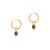 Boucles d'oreilles créoles Serena en pierres Oeil de Tigre - Sloya