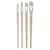 4 pinceaux - Plat - Rond - Acrylique et huile - Fibres naturelles - Manche long - Pébéo