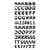 1 planche de stickers autocollants peel off doré ALPHABET 6201
