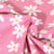 Tissu Popeline de Coton Marguerite blanches sur fond Rose bonbon