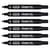 Lot de 6 marqueurs permanents - PENTEL - Pointe ogive 2 mm - Noir