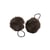 Pompon fourrure artificielle 50x60mm marron