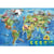 Puzzle carte du monde des dinosaures 150 pieces - collection mappemonde geographie prehistoire - educa - 18997