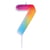 Bougie multicolore - chiffre 7