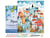 Peinture par Numéro Figured'Art avec Cadre - Village enchanté bleu - Kit de Loisir Créatif DIY Numéro d'Art Complet - 40x50cm toile tendue sur châssis