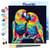 Mini Peinture par Numéro Figured'Art 20x20cm avec cadre Perroquets Abstraits Pop Art - Petit Format