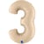 Ballon Géant Chiffre 3 Satin Cream (102 cm)