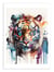 Affiche 30 x 40 cm - Watercolor Tiger - Chromatic fusion studio