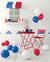 Ballon Ø 30cm - lot de 12 - bleu, blanc, rouge