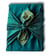 Papier Cadeau Réutilisable Emballage Furoshiki Coton Recyclé : Étoile du Sud Vert Sapin Taille L- collection monochrome