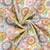 Tissu Double gaze de Coton Fleuris hippy sur fond Ecru