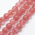 Fil de 35 perles ronde pierre naturelle fabrication bijoux QUARTZ CERISE 10 MM