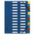 Trieur HARMONIKA® à fenêtres avec élastiques véritable carte lustrée 24 compartiments - Bleu - x 4 - Exacompta