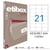 Apli 119761 x5 - Etiquettes blanches format 63,5 x 38,1 mm - Carton de 5 boites Réf.119761