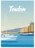 Affiche ville Toulon | A3 : 29,7x42cm
