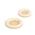 Lot de 6 boutons rond plastique recyclé 4 trous ivoire