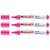 Lot de 3 marqueurs textiles permanents pointe ronde 2-3 mm - EDDING - Rose Fluorescent