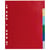 Intercalaires polypropylène souple 6 positions - A4 maxi - Couleurs assorties - x 100 - Exacompta