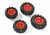 Lot de roues jantes rouge rollyJunior et rollyFarmtrac - Rolly Toys