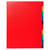 Intercalaires polypropylènes couleurs 10 positions pour porte-vues à anneaux - Couleurs assorties - x 10 - Exacompta