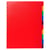Intercalaires polypropylènes couleurs 10 positions pour porte-vues à anneaux - Couleurs assorties - x 10 - Exacompta