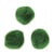 Pompons, vert, 15 mm, 60 pces