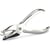 Perforateur - 1 trou - Pince métal - Perfore 10 feuilles - Argent - Rapesco