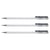 Lot de 3 stylos roller à encre gel Pentel Hybrid K108 blanc