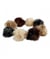 Assortiment de 8 POMPONS fausse fourrure diam. 120 mm - Prym 0901 Multicolore