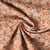 Tissu Toile de Coton aspect Lin Euphoria vintage sur fond Terracotta