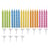Bougies d'annivers.av.fixation,coul.ass., Colore, 6,4cm,20bougies,12fixat. 1 Set