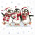 4 serviettes en papier découpage collage 33 cm PINGOUIN DE NOEL N 511