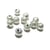 Lot de 10 Perles laiton métal Texturées argenté clair ø 12 mm - création bijoux