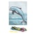 Kit complet canevas 15 x 20 cm motif dauphin océan