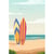 Tableau sur toile illustration plage de Biarritz 30x45 cm