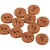Bouton 2 trous mouton 15mm orange rouille