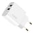 LinQ Chargeur Secteur Double USB Puissance 10.5W Format Compact Blanc