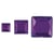 Carrées strass acryliques, lilas foncé, 6,10,14mm, 310 pces