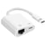 Adaptateur USB-C vers Ethernet + USB-C Charge et Connexion internet stable Blanc
