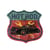 Ecusson thermocollant vintage sport hot rod 6cm x 5,5cm