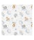 Tissu coton enfant numérique animaux dormeurs de 150 cm de largeur 0001 Blanc vendu par 50 cm