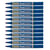 Lot de 12 marqueurs permanents - PENTEL - Pointe biseautée 2-4mm - Bleu