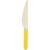 8 Couteaux en Bois Jaune Curry/Or